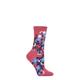 Ladies 1 Pair Thought Arya Bamboo Floral Socks Dusty Rose Pink 4-7
