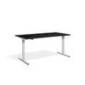 Zero Dual Motor Desk 1800 x 800mm / White / Wenge