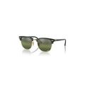 Ray-Ban Sunglasses Unisex Clubmaster Chromance - Green Frame Silver Lenses Polarized 51-21