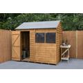 Forest Garden 8x6 Overlap Dip Treated Reverse Apex Wooden Garden Shed (Installation Included)