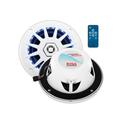 Boss Audio Marine 6.5in 2 Way 200W Speaker w/ Multi Color Illumination and Wireless Remote - Pair White MRGB65