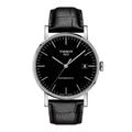 Tissot Everytime Men's Black Leather Strap Watch