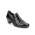 Rieker 57173-03 Addicap Black Croc Womens Shoe-boots