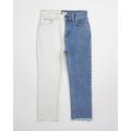 River Island Girls Blue Colour Block Straight Jeans