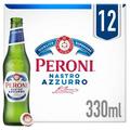 Peroni Nastro Azzurro Beer Lager Bottles 12x330ml