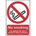 Stewart Superior (A5) Self Adhesive Vinyl No Smoking - SB003SAV-A5