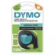 Dymo 91204 12mm x 4m Black On Green Plastic Tape 15510J