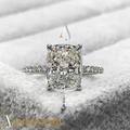 Radiant Cut Moissanite Engagement Ring, Solitaire Diamond 14K White Gold 3 Ct Ring