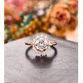 Moissanite Ring// 2.0Ct Round Proposal Anniversary Ring Gift// Art Deco Simulated Diamond Women's Ring//Gift For Mother