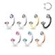 Prong Set Clear Cubic Zirconia Internally Threaded Circular Barbell/Horseshoe, Various Colours, Septum, Daith, Rook Helix , Tragus, UK Seller