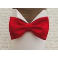 Red Silk Dupion Bow Tie, Ties For Men, Ties, Pre Tied Self Tie