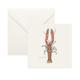 Lobsters Langoustine/Lobster Notecard Thank You Card Message Illustration Crustacean Shellfish Seafood Culinary