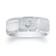 Platinum Mens Wedding Band With Round Natural Diamond 0.20 Ctw G-Vs2 Quality