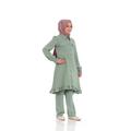 Kids Hijab Tunic Green, Muslim Clothes, Girls Abaya, Islamic Clothing For Kid, Long Dress, Eid Dress Turkish Set