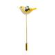 Porcelain Bird Brooch/ Yellow Lapel Pin Brooch