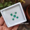 Zambian Natural Emerald Faceted Gemstone Square Shape 5-6mm/5Pcs , Untreated/No Oil/Good Quality