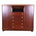 Louis Majorelle Signed Art Nouveau Burled Mahogany Bar Cabinet, Newly Restored