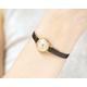 Micro Watch For Women Gold Plated Seagull, Chic Lady Wristwatch Rare Design Dial Jewelry Gift, Minimalist Watch, New Premium Leather Strap