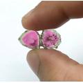 9.35 Cts Natural Fully Transparent Amazing Shape Proper Watermelon Tourmaline Slices Pairs From Afghanistan