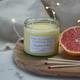 Grapefruit & Neroli Scented Aromatherapy Soya Wax Vegan Candle | Handmade Gift Home Fragrance Plant Wax Hand Poured Clovelly