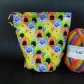 R/M/S/W Little Monsters Project Bag For Knitting/Crochet/Crafts