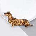 Dachshund Brooch, Rose Pin, Mothers Day Gift, Lasercut Wooden Dog Lover Mom Gift, Brooch