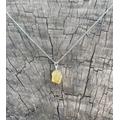 Natural Citrine Crystal Necklace Wire Wrapped in Silver, November Birthstone