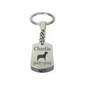 Personalised Dog Pet Urn Keyring Keychain - Memorial Ash Keepsake Jewellery Engraved