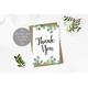 Thank You Card. Blank Or Personalised Message. Botanical Leaves A5 Greetings Card Set