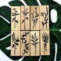 Floral Wood Rubber Stamps Set Of 8Pcs For Card Making Scrapbooking Journal Decoration