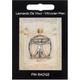 Da Vinci Vitruvian Man Pewter Pin Badge