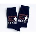 Halloween Socks, Personalised Socks, Trick Or Treat, Trick, Novelty Pumpkin, Ghost, Here For The Boos, Fun Socks