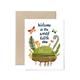 Welcome To The World Little One Baby Card, Congratulations, New Baby, Boy, Girl, Watercolor Greeting Card By Truths Studio