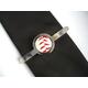Base Ball Tie Clip Wedding Slide Silver Plated Bar Pin