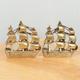 2 Bookends/Door Stoppers || Ship Boat Design Sailboat Vintage Solid Brass Set Of Two