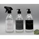 Clear Glass Apothecary Bottle Kitchen Dispenser | Hand Soap Washing Up Liquid Surface Cleaner With White Grey Black Label