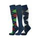 Mysocks Unisex Navy Comnbination 3 Pairs Multi Design Knee High Socks