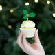 Christmas Cupcake Toppers, Holly & Spruce Cake Decorations, Paper Toppers