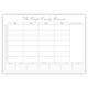 Personalised Weekly Planner Whiteboard, A3 Family Dry Wipe Wall Organiser, Meal Planner, Erase White Board Command Centre