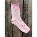 Bamboo Socks, Size 3 - 7, Pink Floral Sock