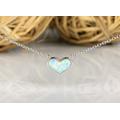 Opal Necklace, Heart 925 Sterling Silver Pendant, Necklace For Women