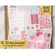 Foil A5 Horizontal Weekly Planner Sticker Kit For Ec Erin Condren, Foiled Stickers | Pink & Sweet