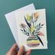 Tulip Vase Greeting Card/Of Flowers Cards, Blank With Envelope For All Occasions