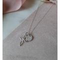 Silver Cross Necklace, Personalised Necklace, Initial Disc, Infinity Necklace