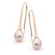 Rose Gold & Pink Freshwater Pearl Medium Drop Earrings, Pearl Drop Earrings, Earrings