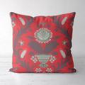 Deep Pink Damask Pillow Cover, Modern Pattern Sofa Cushion English Country Style, Red Euro Sham, Throw Pillow Cover Angelica