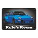 Blue Sports Car Bedroom Door Sign Personalised For You - Any Name Plaque, Girls/Boys, Nursery, Decor, Kids Room, Vehicles, Cars