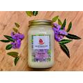 Light & Fragrance Soy Candle - Lavender Scent Purple Fields 16Oz Jar + Flower Essential Oil Infused Odor Eliminating Aromatic