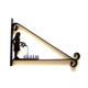 Woman Watering Flowers Silhouette Scroll Style Hanging Basket Bracket Solid Steel