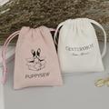 50 Personalized Color Logo Drawstring Bag Custom Bagging Jewelry Pouch Necklace Suede Skin Care Product